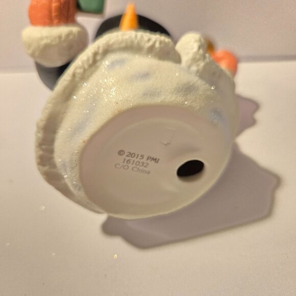 Precious Moments Snowman Collectible Figurine Winter Holiday caroler - Picture 7 of 8